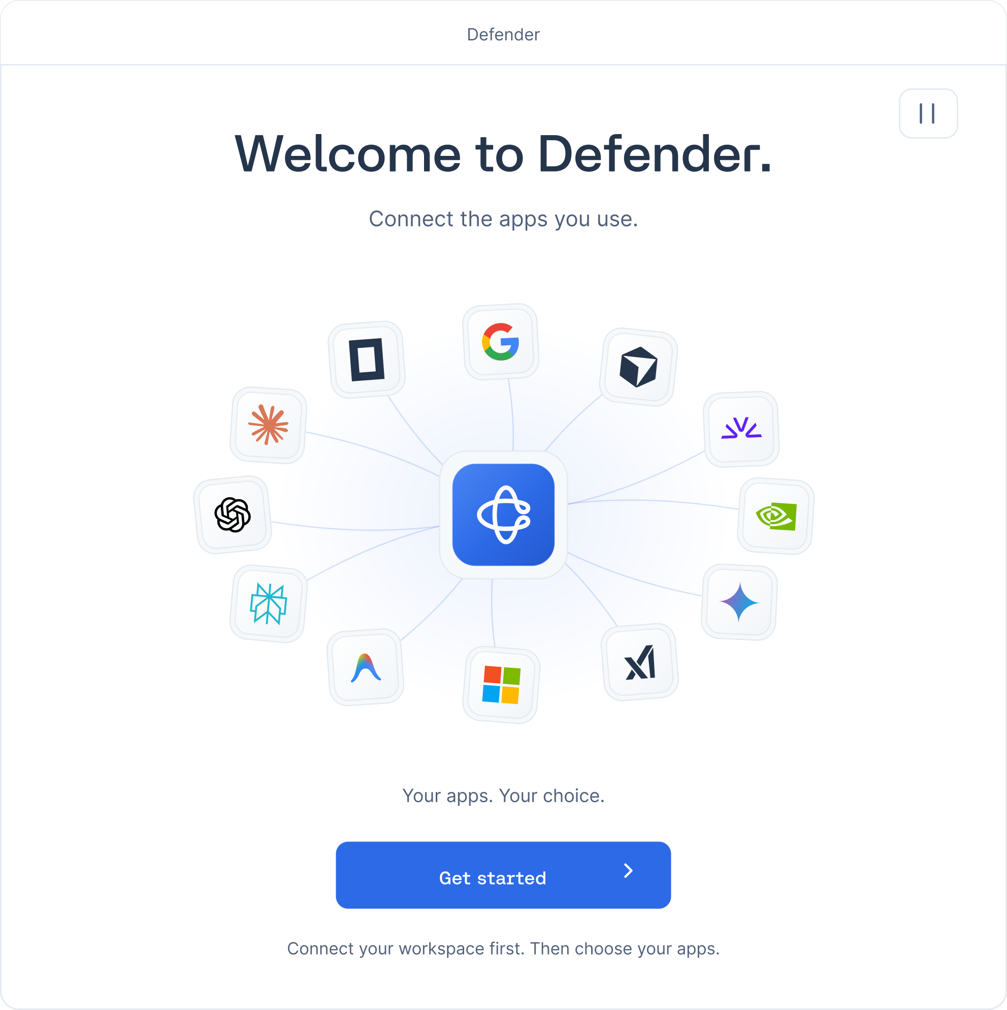 Welcome to Defender with Get started